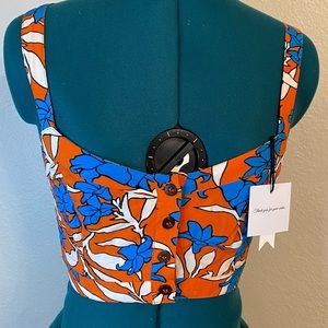 Multi colored tank top, crop top, alter top, corset top, cute top, bra top,